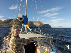 Arriving in the calm waters of Isla Esteban