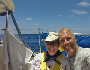 Barb and Bjarne after a week at sea
