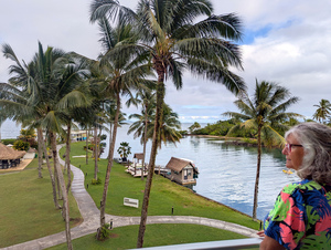 View of ocean from 3rd floor balcony at Pearl Resort