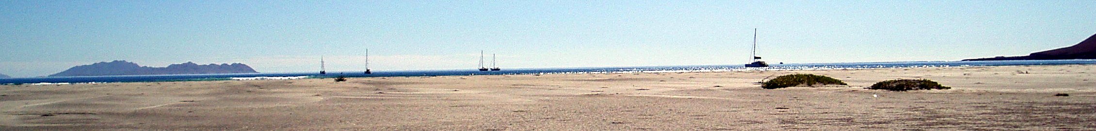 view from beach at Bahia Santa Maria